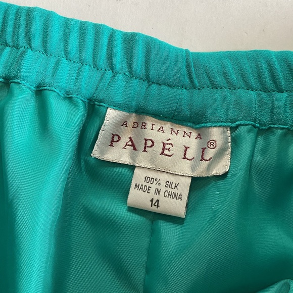 ADRIANA PAPPELL 100% silk 2 piece skirt set - Picture 8 of 12